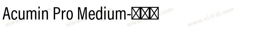 Acumin Pro Medium字体转换